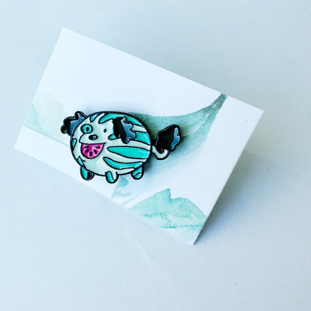 Watermelon Dog Pin